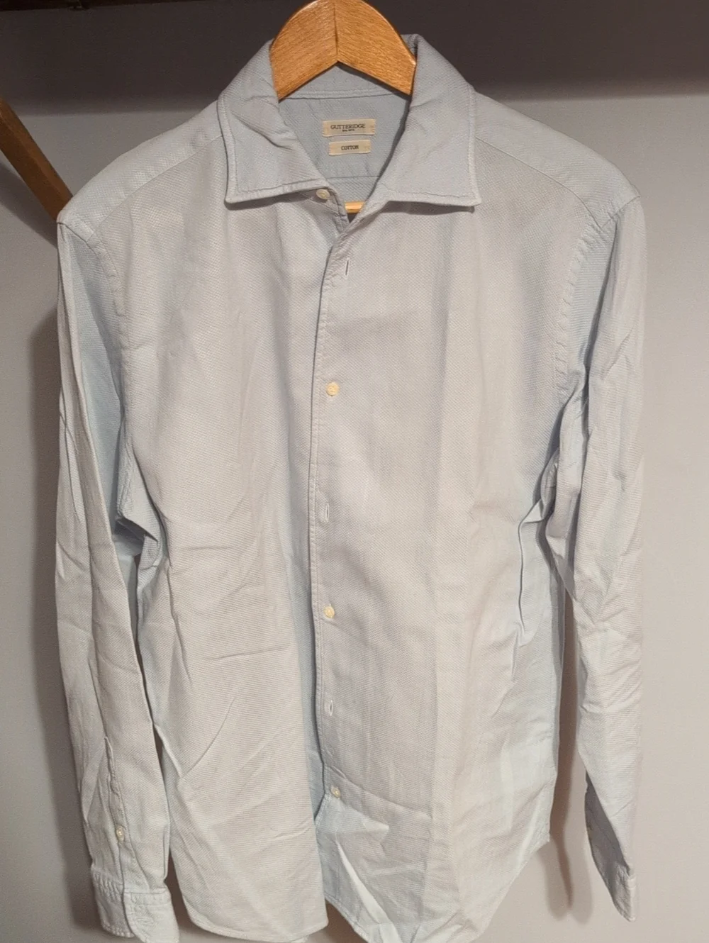 Gutteridge Light Blue Men's Dress Shirt 16.5, 42